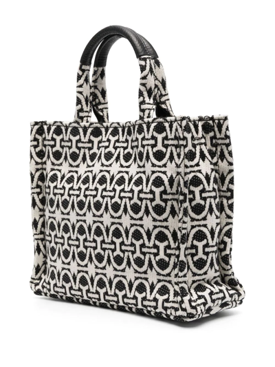 Shop Coccinelle Monogram-pattern Tote-bag In Weiss