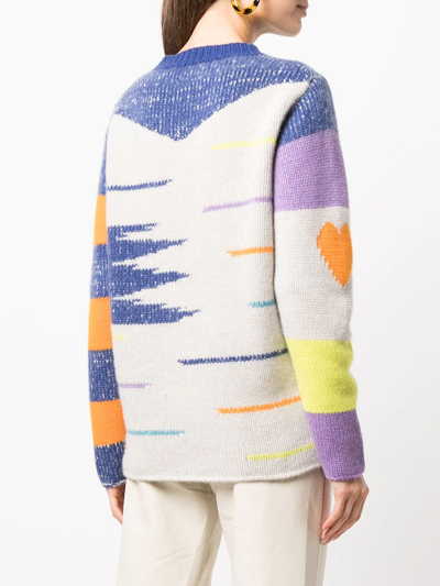 Shop The Elder Statesman Love N Stripes Jumper In Grau