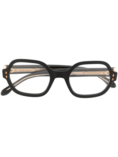 Shop Isabel Marant Eyewear Round-frame Glasses In Schwarz