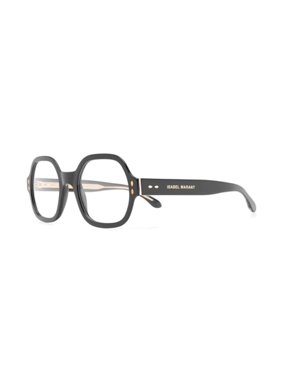 Shop Isabel Marant Eyewear Round-frame Glasses In Schwarz