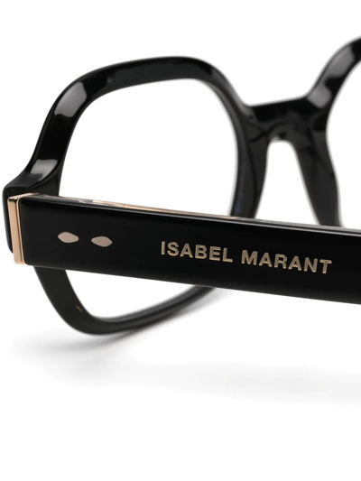 Shop Isabel Marant Eyewear Round-frame Glasses In Schwarz