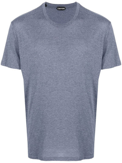 Shop Tom Ford Short Sleeve T-shirt In Blau