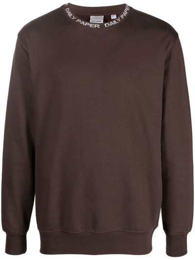 Shop Daily Paper Logo-print Sweatshirt In Brown