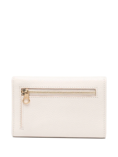 Shop See By Chloé Leather Engraved-logo Purse In Nude