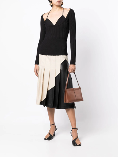 Jonathan Simkhai Core Jayline Layered Top In Black