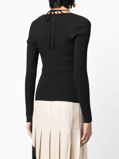 Jonathan Simkhai Core Jayline Layered Top In Black