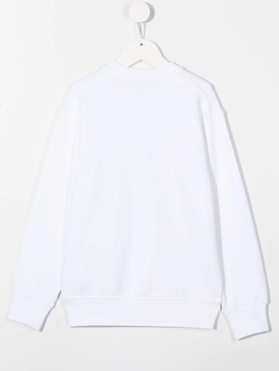 Shop Dsquared2 Icon Paint-splatter Sweatshirt In Weiss