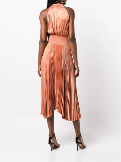 Shop A.l.c Renzo Ii Midi Dress In Orange