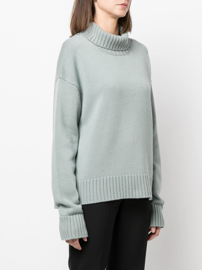 Jil Sander Roll-neck Loose-fit Jumper In Grey