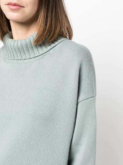 Jil Sander Roll-neck Loose-fit Jumper In Grey