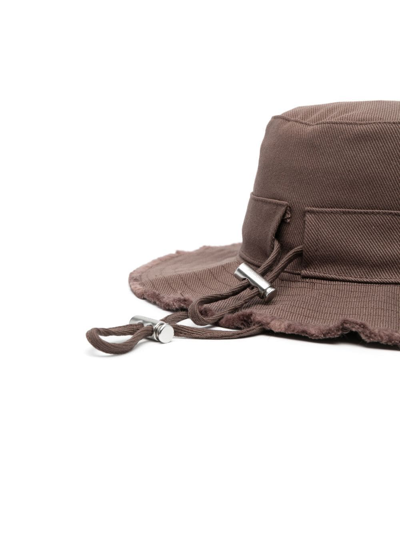 Shop Jacquemus Le Bob Artichaut Bucket Hat In Brown