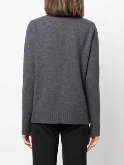 Jil Sander V-neck Wool Cardigan In Grey