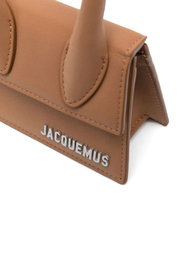 Shop Jacquemus Le Chiquito Homme Mini Handbag In Braun