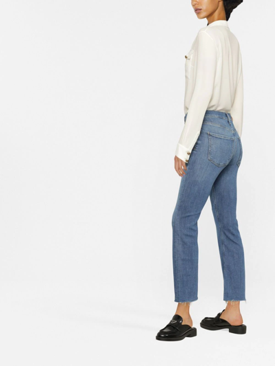 Shop Citizens Of Humanity Isla Cropped Bootcut Jeans In Blau