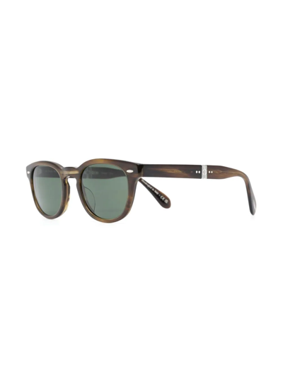 Shop Oliver Peoples Wayfarer-frame Sunglasses In Braun