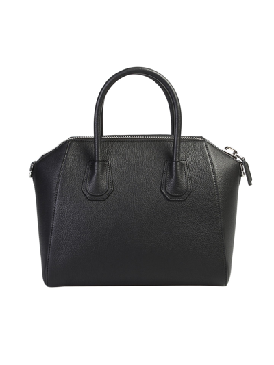 Shop Givenchy Small Leather Antigona Bag In Black