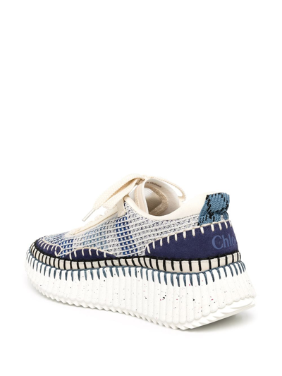 Shop Chloé Nama Mesh Sneakers In Multicolour