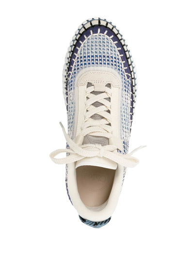 Shop Chloé Nama Mesh Sneakers In Multicolour