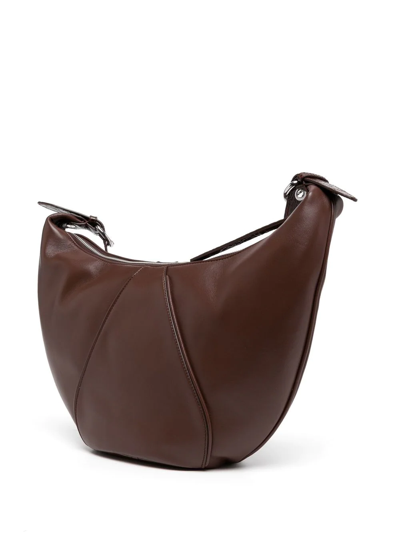 Shop By Far Story Shoulder Bag In Braun