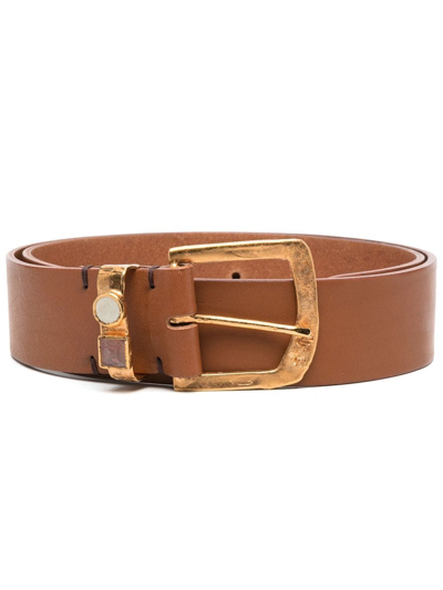 Shop Nick Fouquet Embellished-detail Leather Belt In Braun