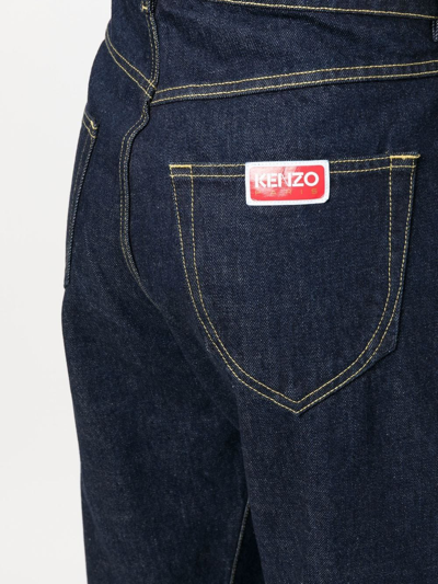 Shop Kenzo Loose-fit Denim Pants In Blau