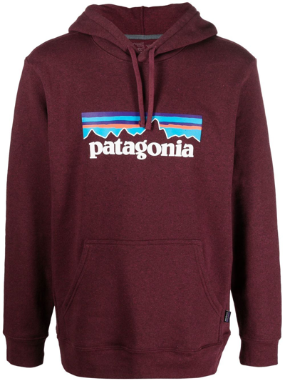 Shop Patagonia Logo-print Hoodie In Rot