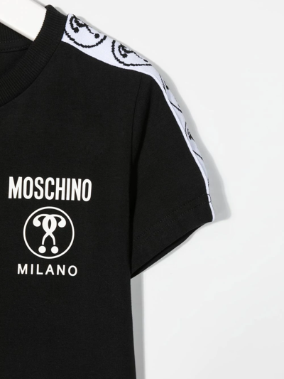 Shop Moschino Logo-print Cotton T-shirt In Schwarz