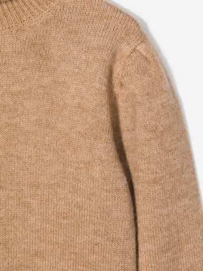 Shop Eleventy Logo-patch Roll-neck Jumper In Nude