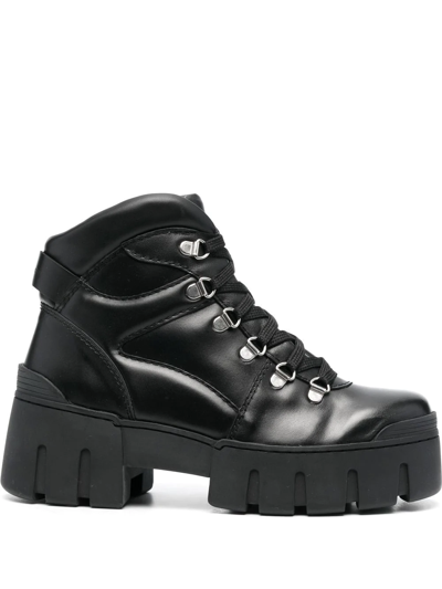 Shop Isabel Marant Lace-up Leather Boots In Schwarz