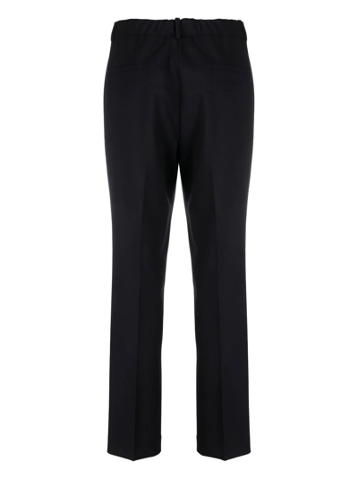 Incotex Cropped Virgin-wool Trousers In Blau