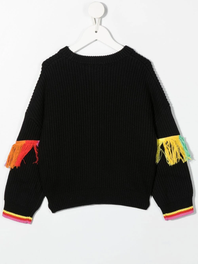 Shop Stella Mccartney Tassel-detail Knitted Jumper In Schwarz