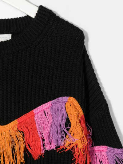 Shop Stella Mccartney Tassel-detail Knitted Jumper In Schwarz