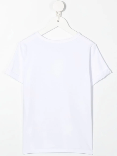 Shop Stella Mccartney Graphic-print Glitter T-shirt In Weiss