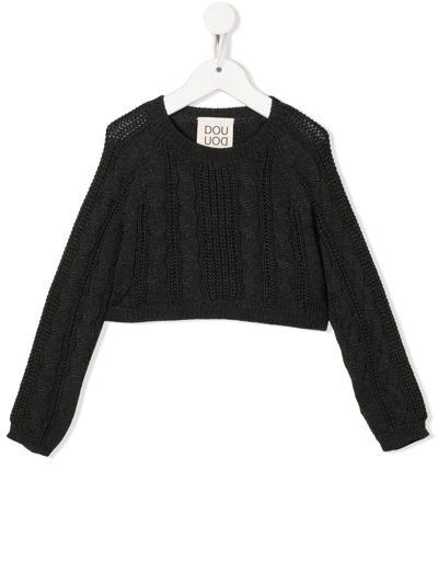 Douuod Grey Virgin Wool Jumper In Grau