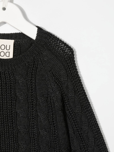 Douuod Grey Virgin Wool Jumper In Grau