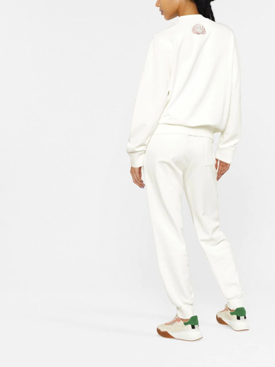 Shop Casablanca Embleme De Cygne Embroidered Track Pants In Weiss