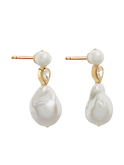Shop Completedworks Gold Vermeil-plated Pearl Drop Earrings