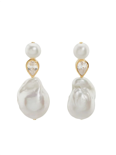 Shop Completedworks Gold Vermeil-plated Pearl Drop Earrings