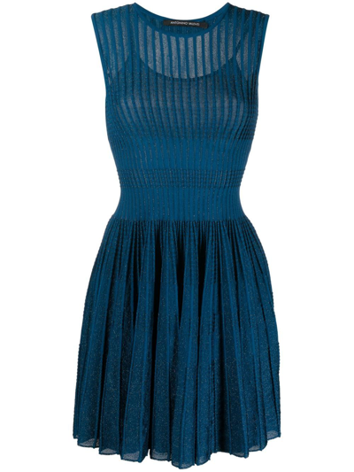 Shop Antonino Valenti Sleeveless Shift Dress In Blau