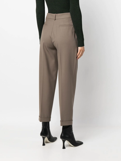 Shop Federica Tosi High-rise Tailored Trousers In Nude