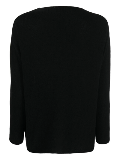 Bruno Manetti Long-sleeve Cashmere Jumper In Schwarz