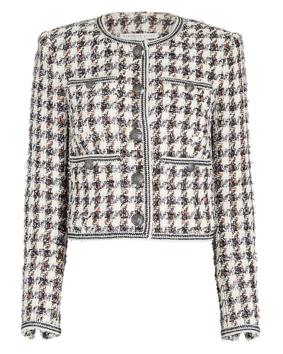 Shop Veronica Beard Cirtane Tweed Single-breasted Jacket In Multi