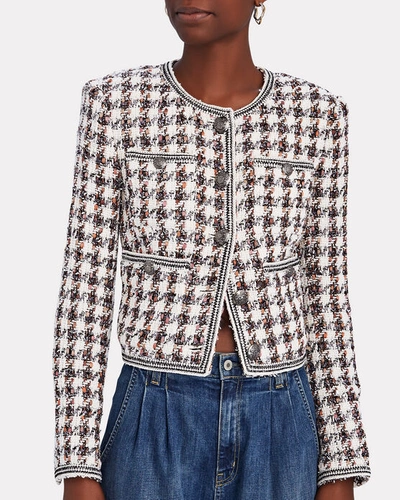 Shop Veronica Beard Cirtane Tweed Single-breasted Jacket In Multi