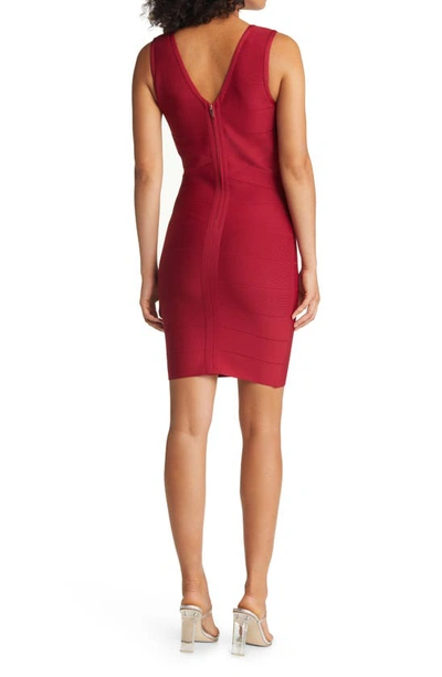 Bebe Bandage Body-con Minidress In Red
