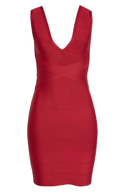 Bebe Bandage Body-con Minidress In Red