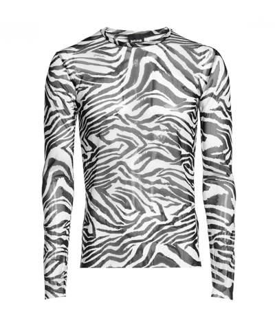 Shop Just Cavalli Zebra Printed Long-sleeved T-shirt