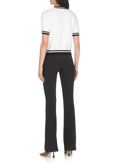 Shop Elisabetta Franchi Button Detailed Crewneck Cropped Top In Avorio