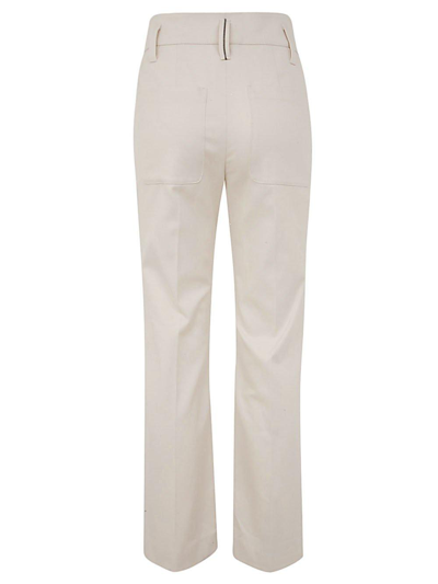 Shop Brunello Cucinelli Straight Leg Tailored Pants  In Pearl