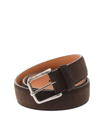 Shop Tod's Square Buckled Belt In Brown