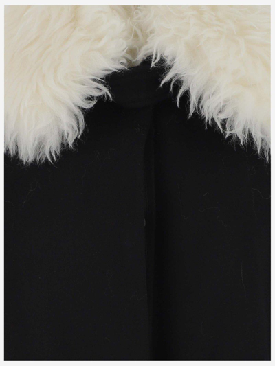 Shop Stella Mccartney Faux-fur Oversized Coat In Black